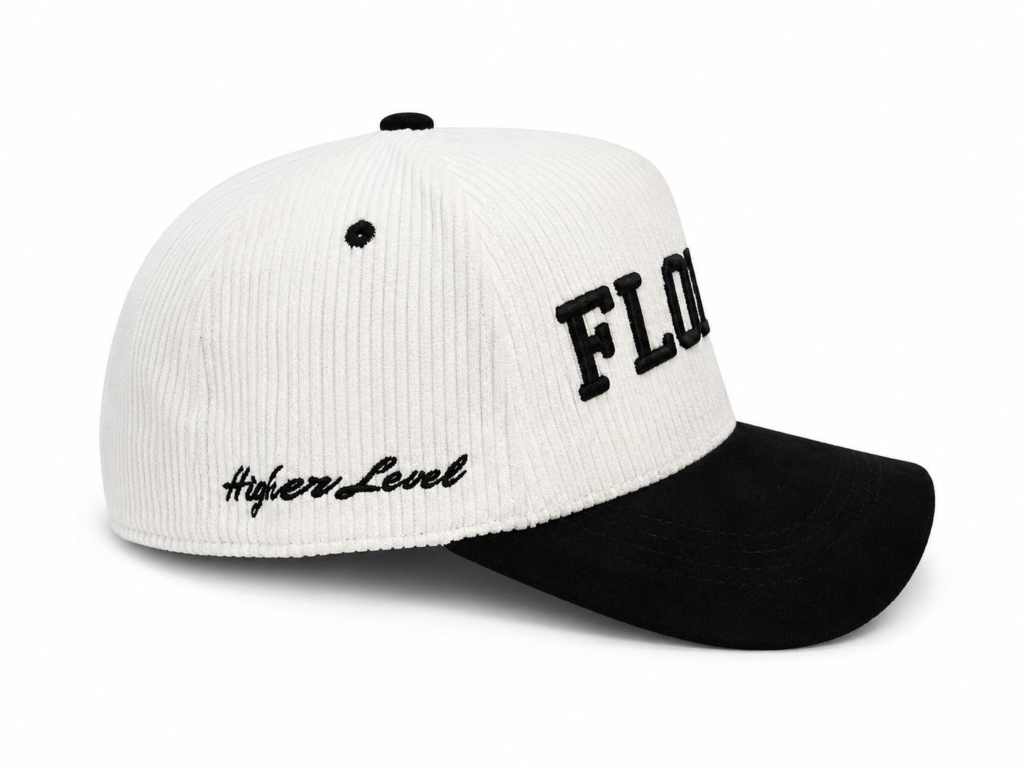 Florida Corduroy & Suede Snapback (Black/White)