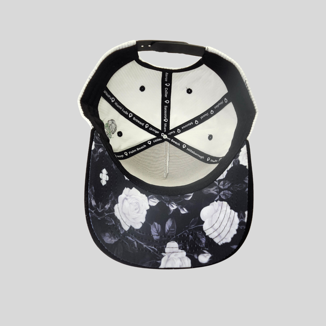 Florida Corduroy & Suede Snapback (Black/White)