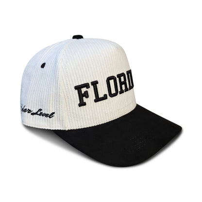 Florida Corduroy & Suede Snapback (Black/White)
