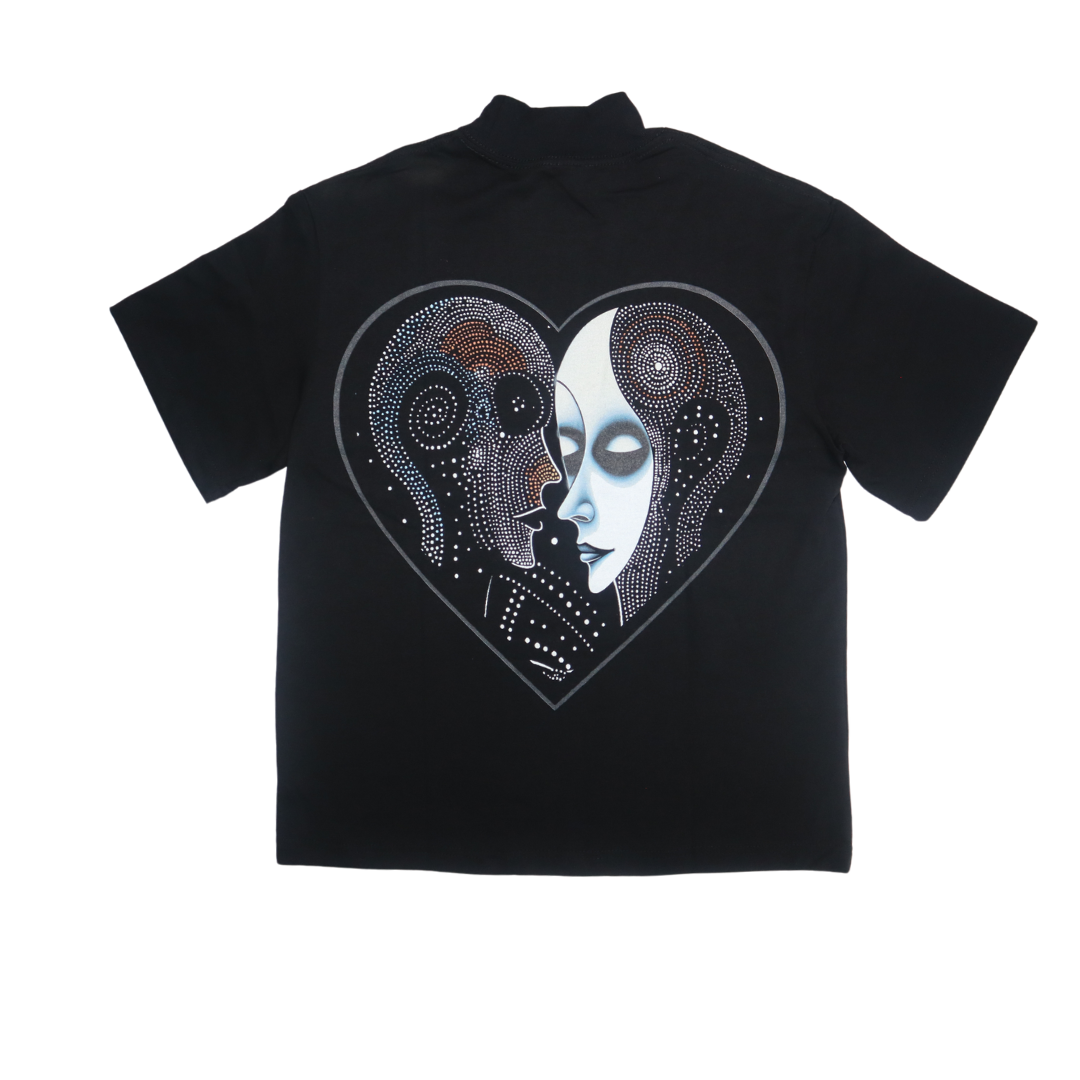 Eternal Love High Mock Neck Drop Shoulder T-Shirt