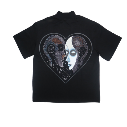 Eternal Love High Mock Neck Drop Shoulder T-Shirt